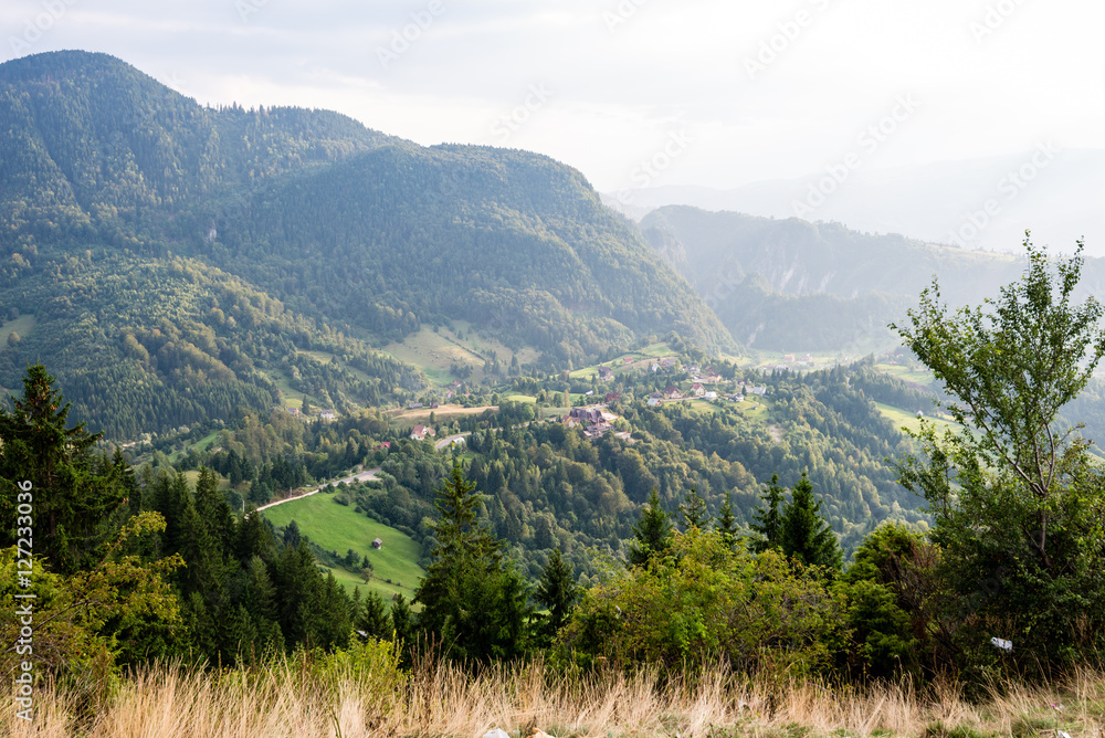 Obraz premium colorful countryside view in carpathians