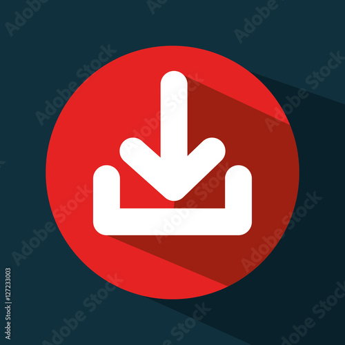 arrow download data icon vector illustration design