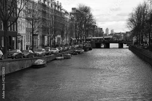 Canvas Print Amsterdam canals