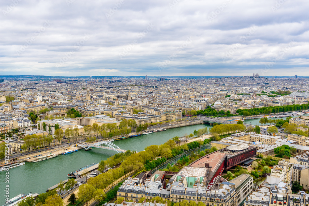Aerial view cityscape of Paris in France
