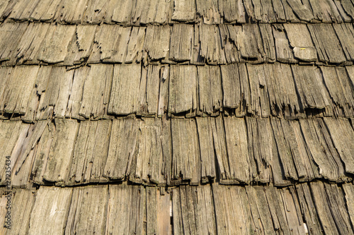 Traditional shingle roof background ( wood texture ) 