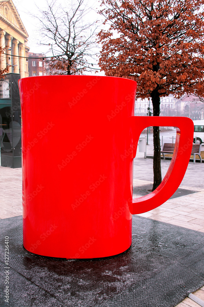 Big red cup on the streets Big red cup on the streets
