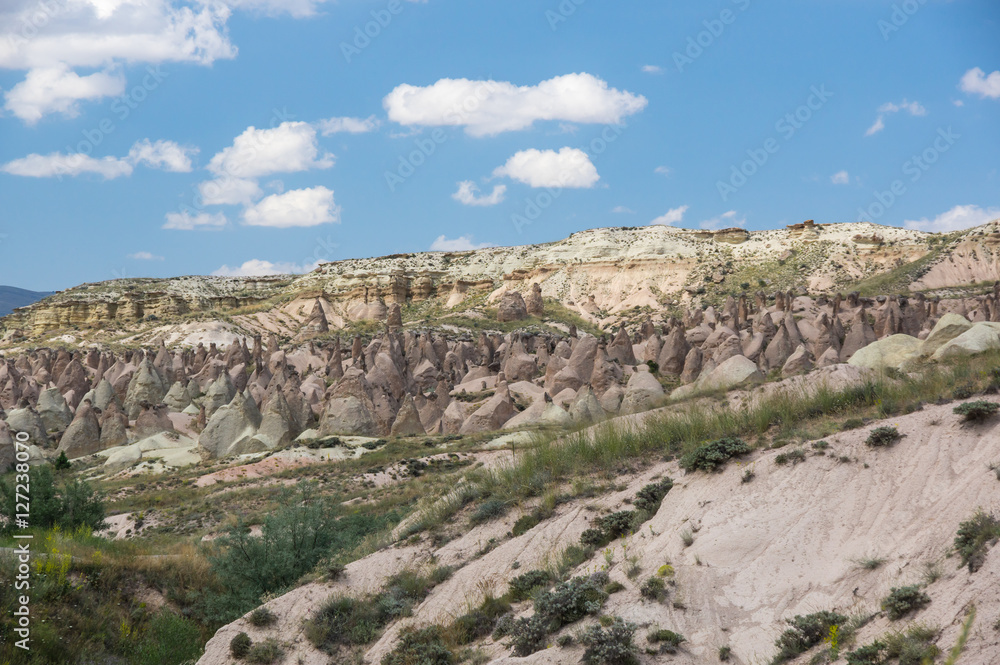Naklejka premium Stone formations in Cappadocia, Turkey