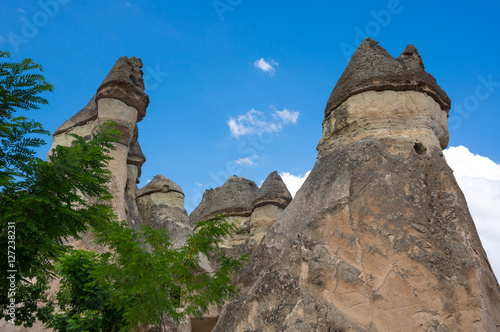 Stone formations in Cappadocia, Turkey