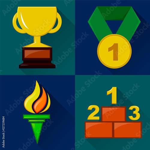 Sport icons. Set of vector illustrations. EPS10