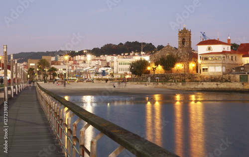 wooden bridge over the sea in Vigo photo