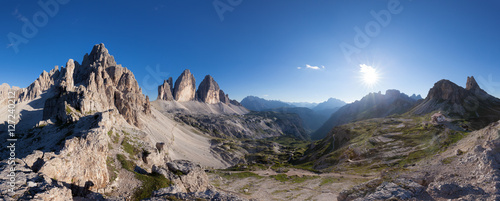 Panorama of Tre Cime and Monte Paterno