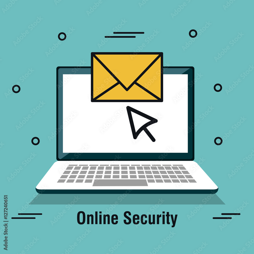 online security flat icons vector illustration design online security flat icons vector illustration design