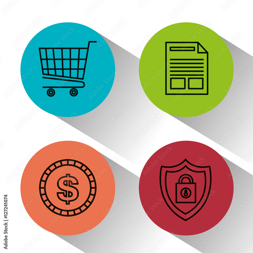 business set flat icons vector illustration design business set flat icons vector illustration design
