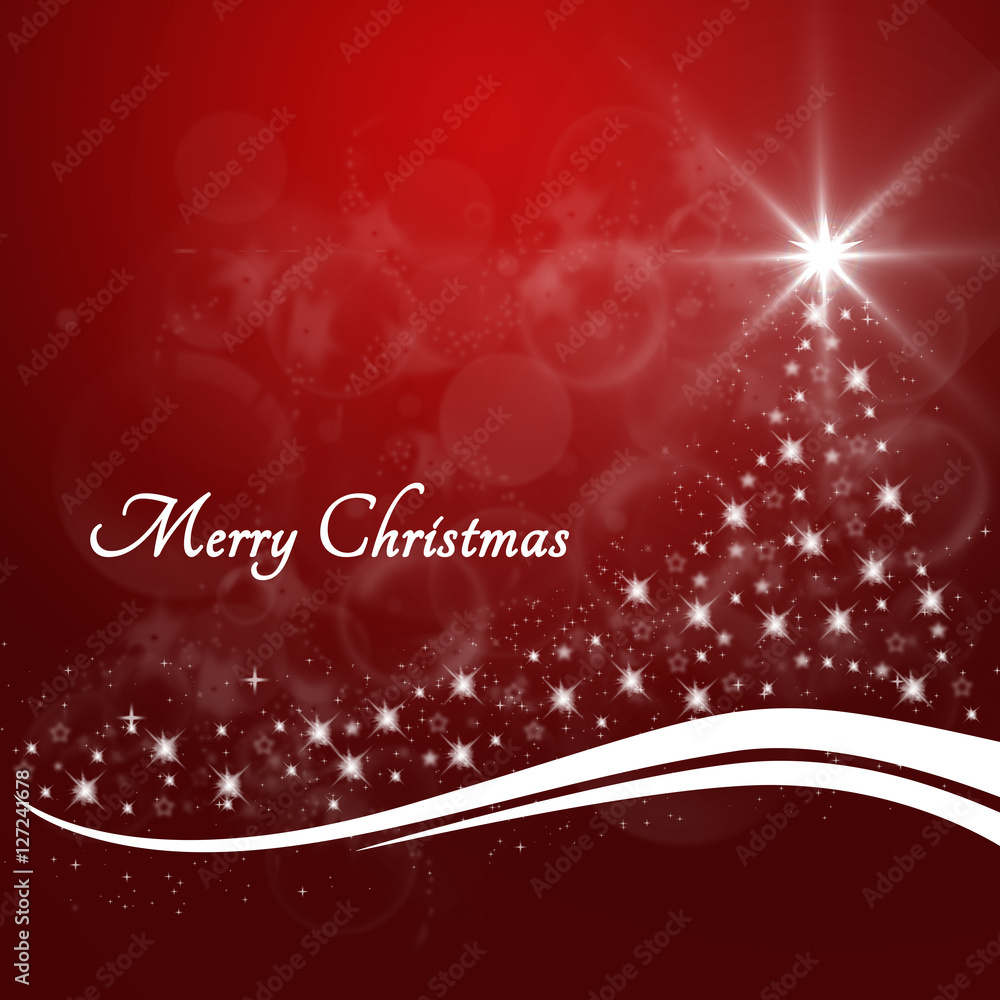 Christmas background red with text Merry Christmas Stock Illustration