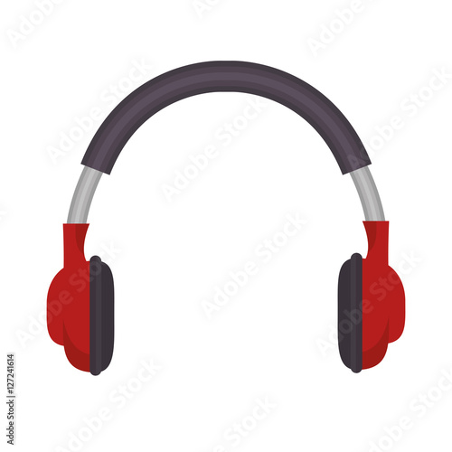 headset audio device icon vector illustration design