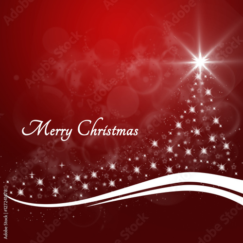 Christmas background red with text Merry Christmas