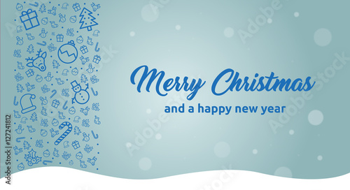 elegante und moderne Grußkarte für Weihnachten, Christmas, Xmas oder Neujahr