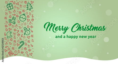 elegante Vorlage für weihnachtliche Grußkarte