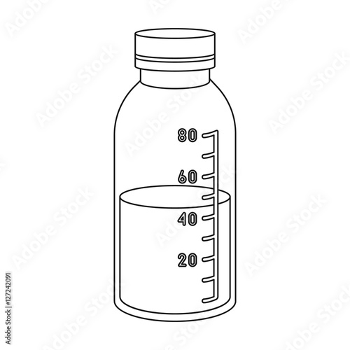 Mixture icon in outline style isolated on white background. Medicine and hospital symbol stock vector illustration.