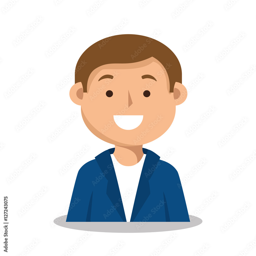 male avatar character isolated icon vector illustration design