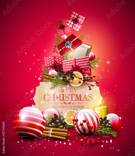 Luxury Christmas greeting card