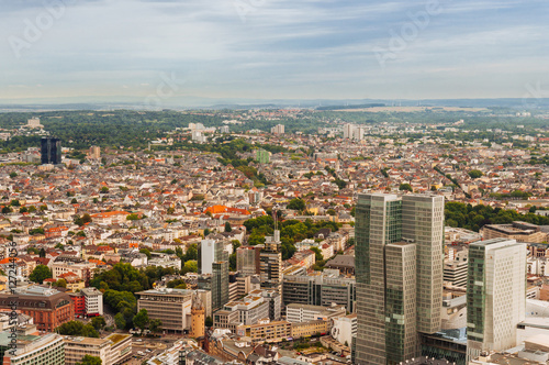 Fototapeta Naklejka Na Ścianę i Meble -  Aerial view of Frankfurt