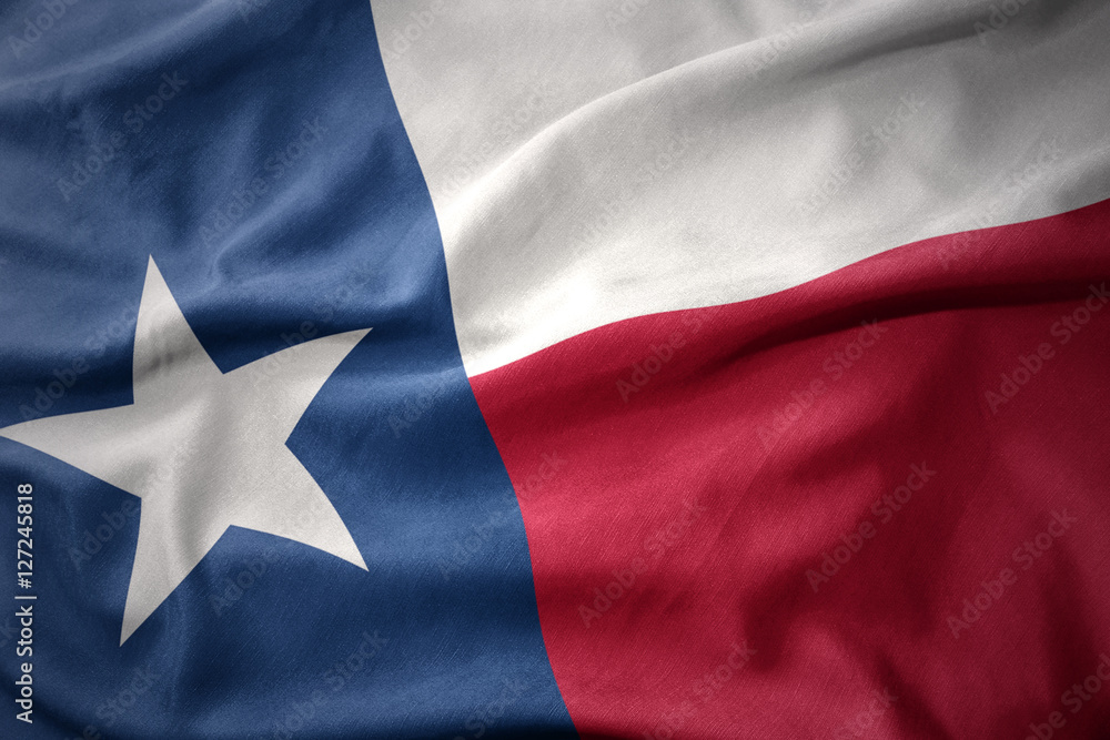 Obraz premium macha kolorowe flagi stanu Teksas.