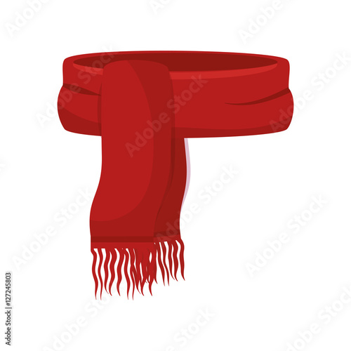 winter scarf clothes icon vector illustration design