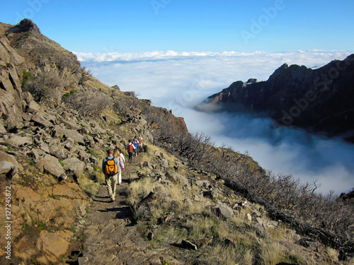 portugal  - hiking in madeira’s mountains 