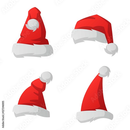 Santa christmas hat vector illustration.