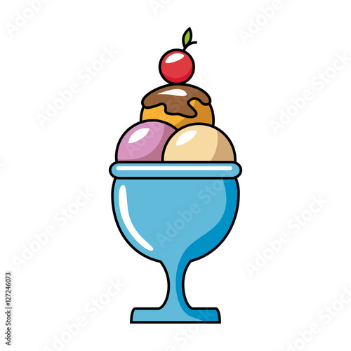 ice cream delicious isolated icon vector illustration design