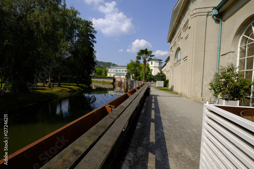 Stadtansicht und Kurpark des Staatsbades Bad Kissingen, Unterfranken, Bayern, Deutschland