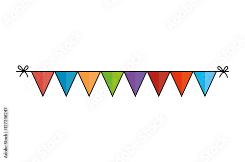 cute garlands decorative icon vector illustration design