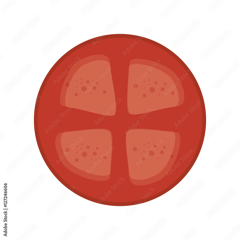 Obraz premium fresh vegetable with cute line isolated icon vector illustration design