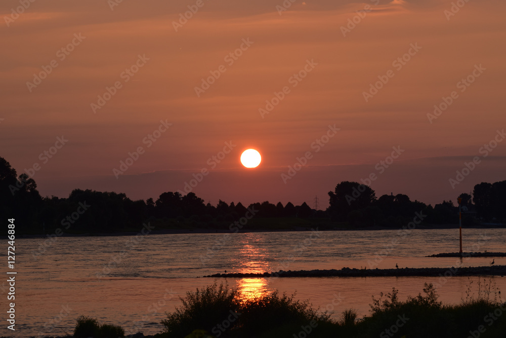 Sundown on River Rhein
