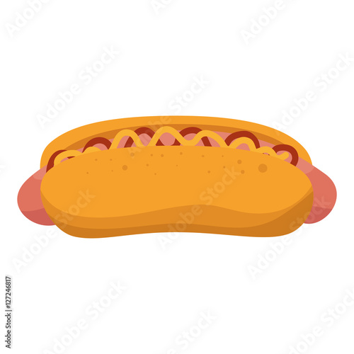 Fototapeta Naklejka Na Ścianę i Meble -  hot dog fast food vector illustration design