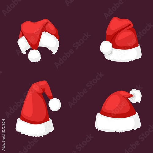 Santa christmas hat  illustration.