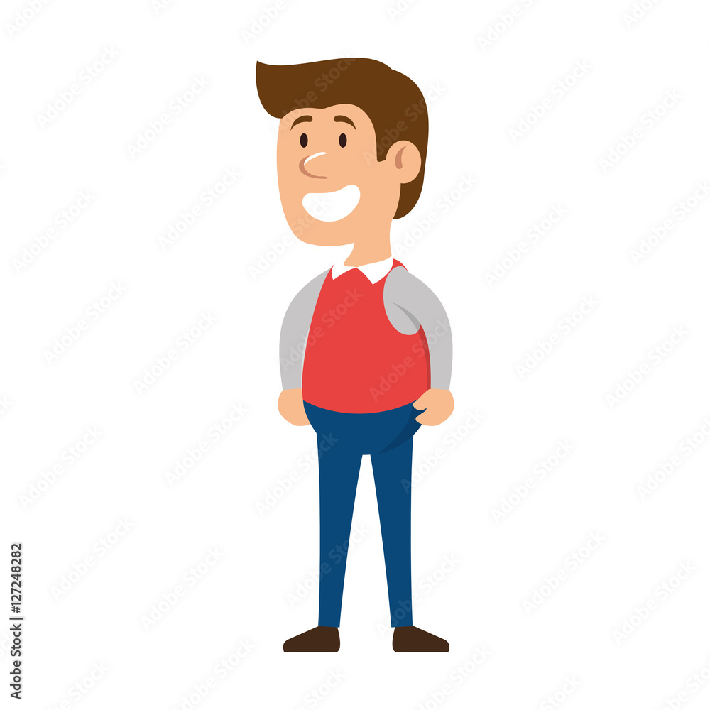 man character isolated icon vector illustration design