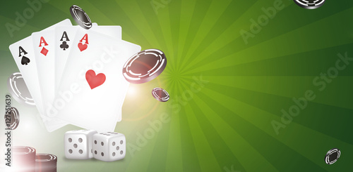 casino theme. Poker cards. gambling poker 3d render