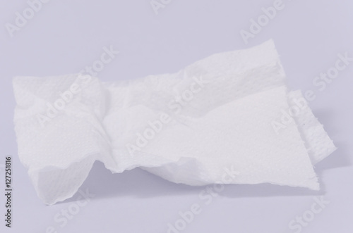 Tissue paper isolated on white background