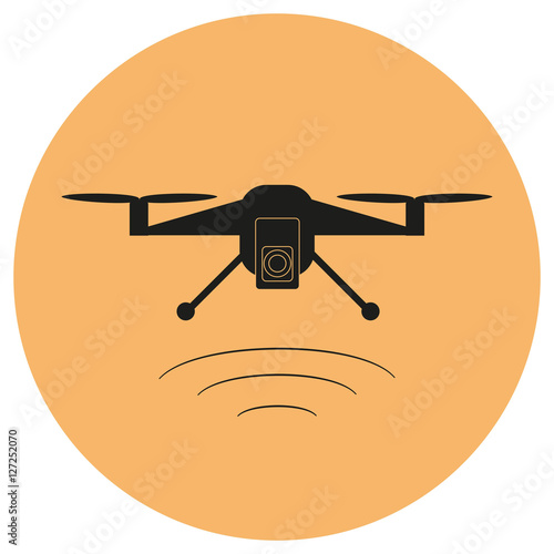 Dron  black icon.