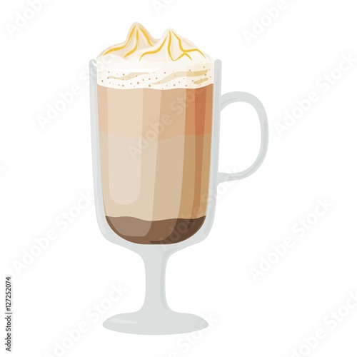 Coffee cups different cafe drinks mocha frappe
