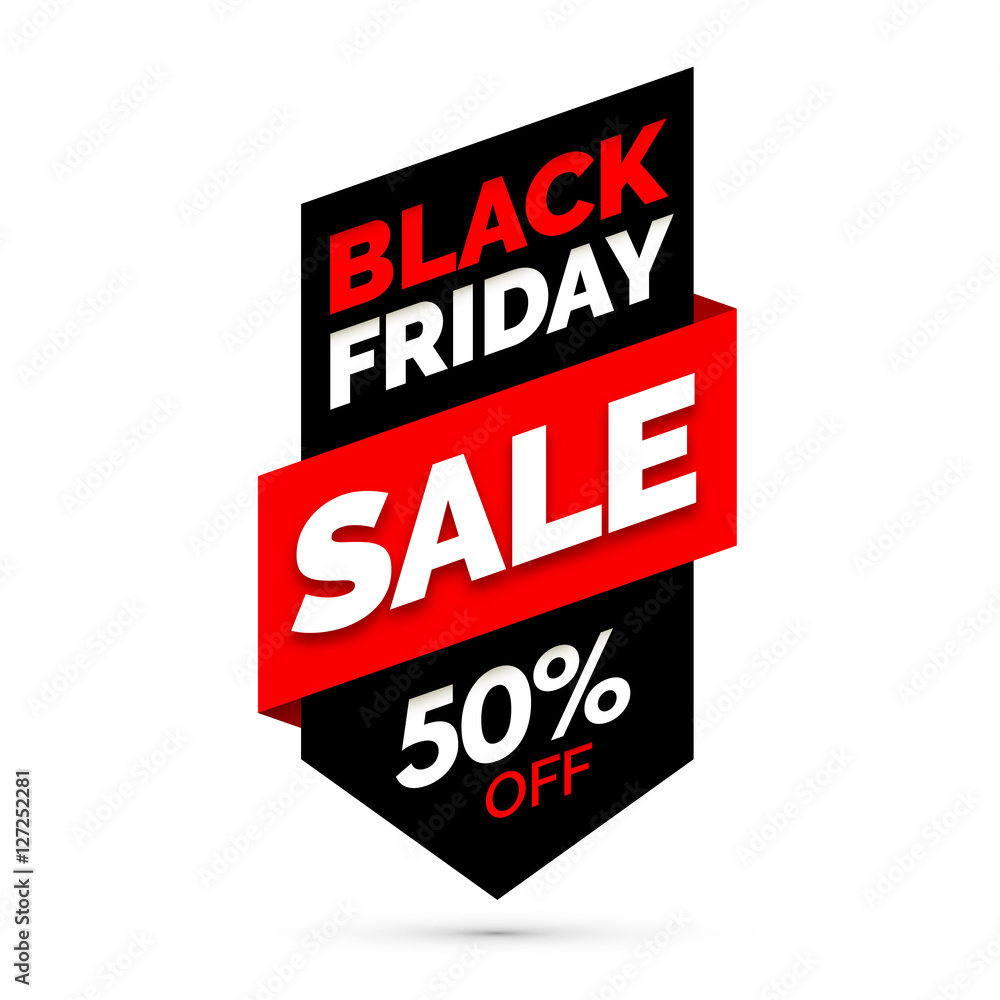 Black Friday sale banner, Black and red colors. Vector illustration Black Friday sale banner, Black and red colors. Vector illustration