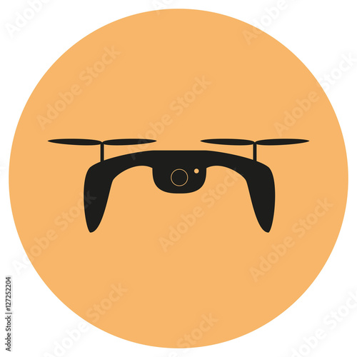 Dron  black icon.