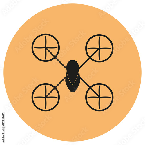 Dron  black icon.