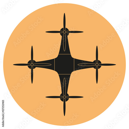 Dron  black icon.