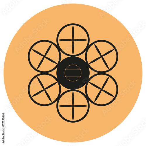 Dron  black icon.