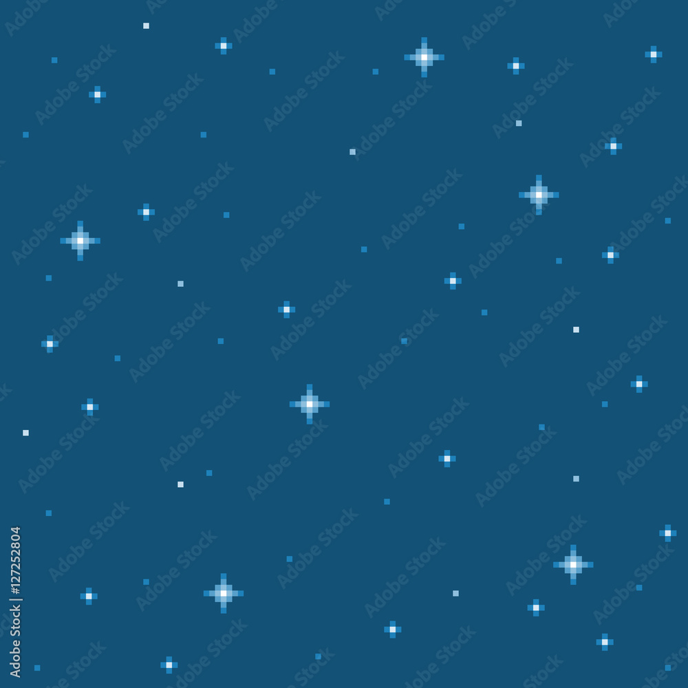 Pixel Star Seamless Background Tile Pixel Star Seamless Background Tile