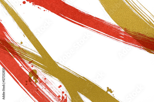 筆で描いた線と点　和風背景素材
