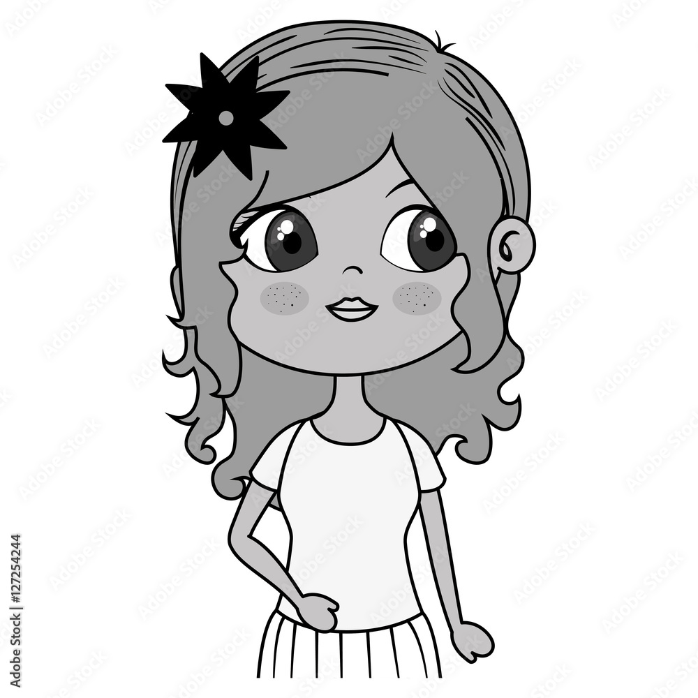 cute little girl character vector illustration design cute little girl character vector illustration design