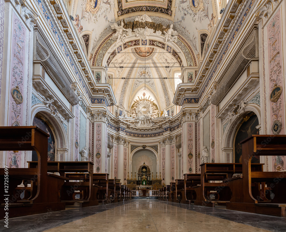 18th century Basilica San Salvatore in Noto, Sicily, Italy