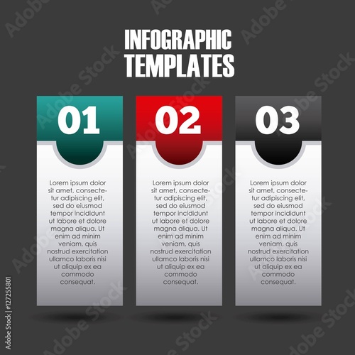 colorful infographic template presentation with numbers. vector illustration