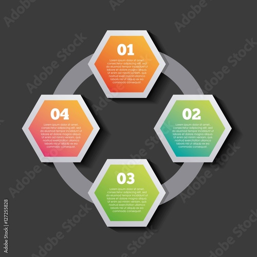 colorful infographic template presentation with numbers. vector illustration