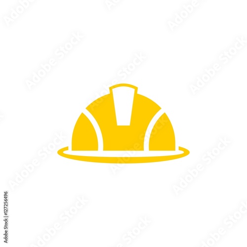 Helmet worker icon vector